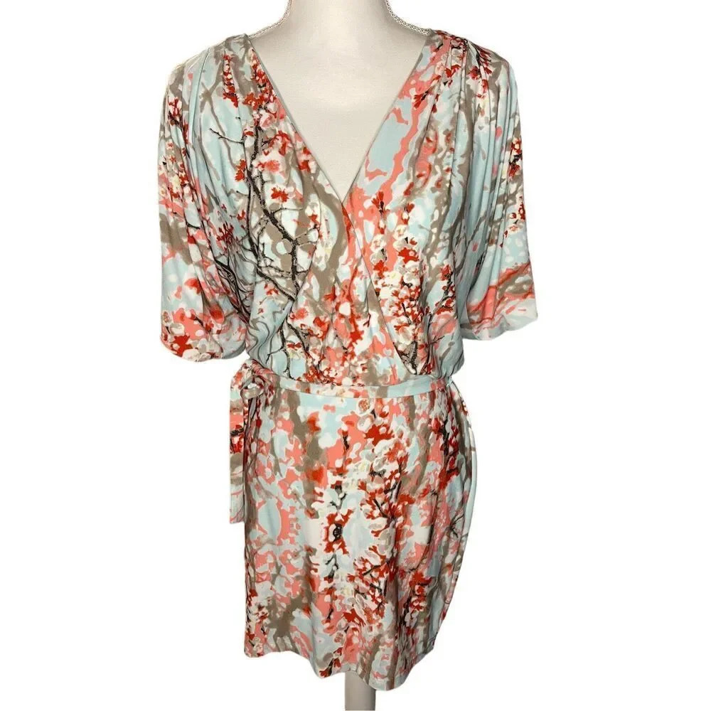 Jessica Simpson Women’s XS Soft Stretchy Cherry Blossom Cold Shoulder Dress‎